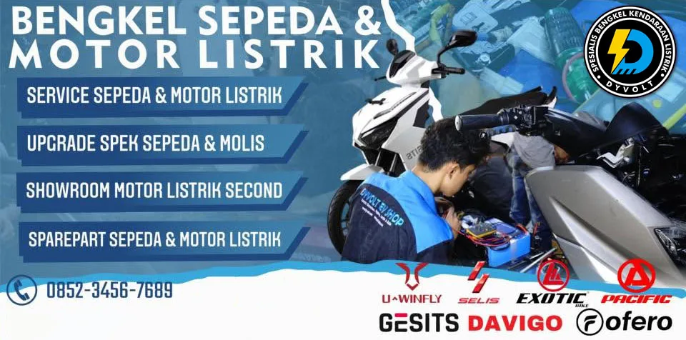 bengkel sepeda & motor listrik taman rahayu setu bekasi