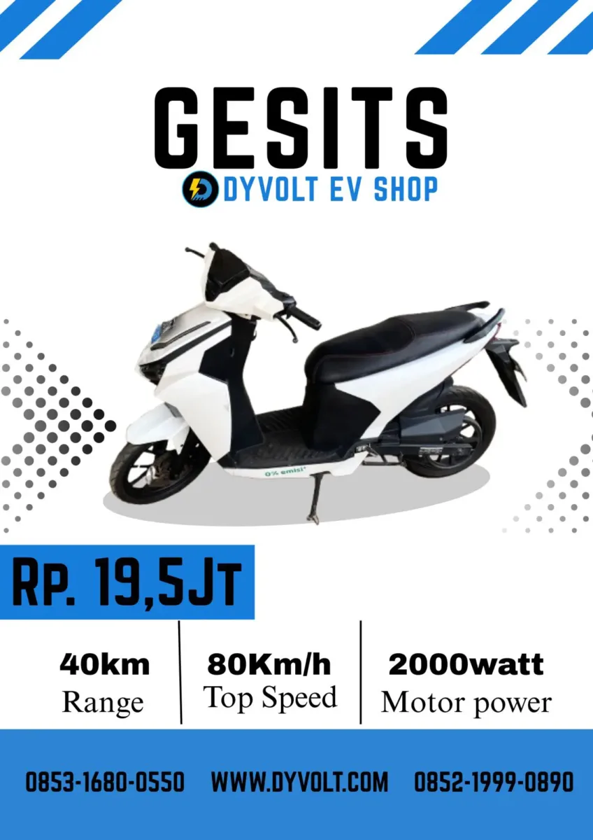 motor listrik gesits second 19.5jtan